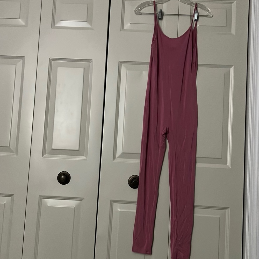 Pink/Blush Fashion Nova strapless jumpsuit